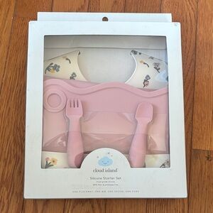 Cloud Island Silicone Starter Set in Soft Pink and Cream